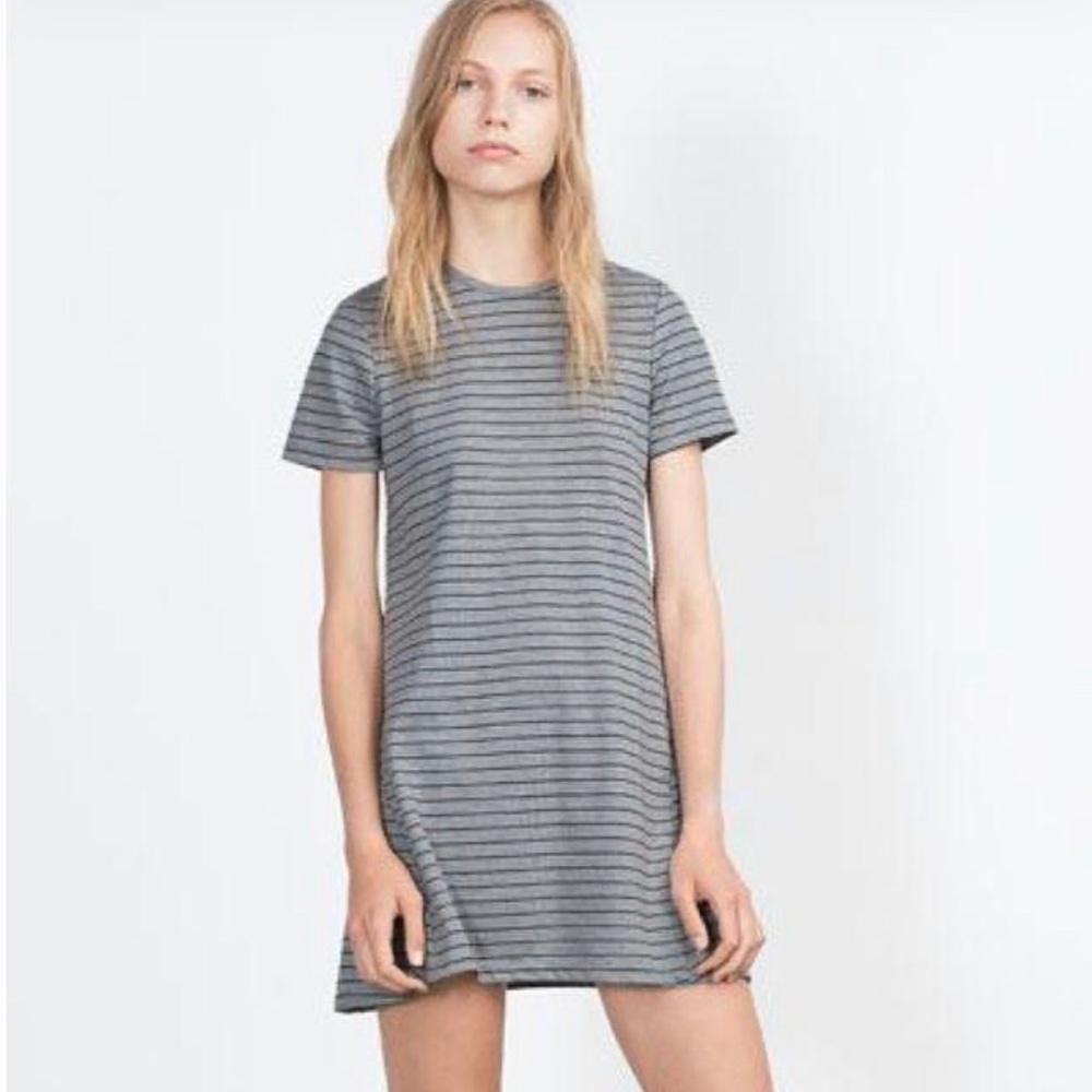 Zara Trafaluc A-line Striped Dress Size Large